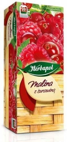 S HERBATA HERBAPOL MALINA I ŻURAWINA 20 T