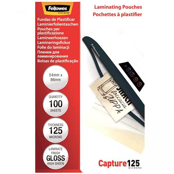 FOLIA DO LAMINOWANIA 54X86MM 125 MICRON 50 SZT