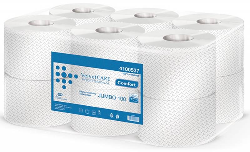 PAPIER TOALETOWY JUMBO BIAŁY VELVET PROFESSIONAL
