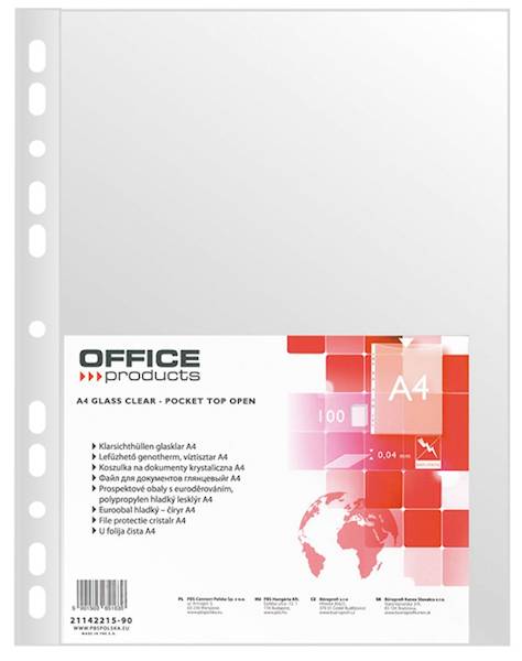 KOSZULKA A4 OFFICE PRODUCT KRYSTALICZNA W FOLII
