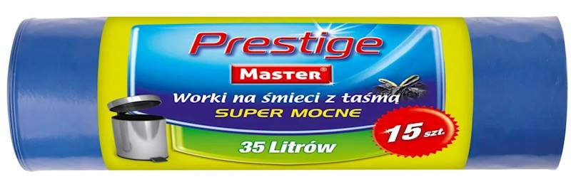 WORKI NA ŚMIECI PRESTIGE 35L 15SZT Z TAŚMĄ