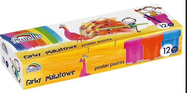 FARBY PLAKATOWE 12 KOLORÓW FIORELLO