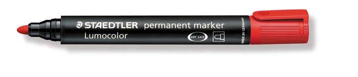 MARKER STAEDTLER LUMOCOLOR 352 CZERWONY OKRĄGŁY