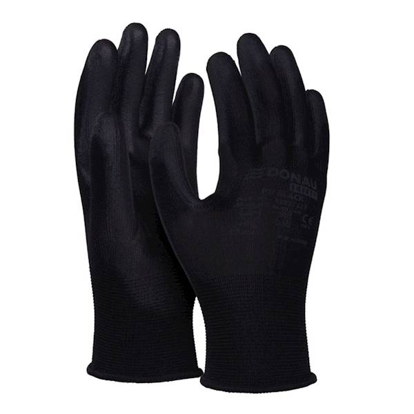 RĘKAWICE OCHRONNE DONAU SAFETY PU CZARNE 10 XL