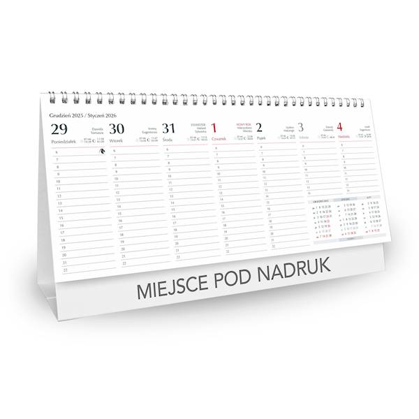KALENDARZ CRUX BIURKOWY STOJĄCY POZIOMY