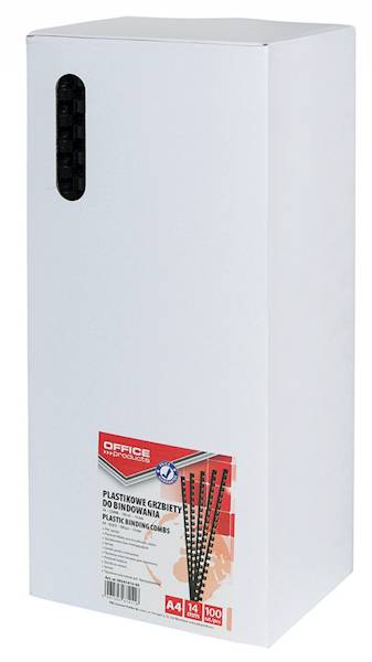 Grzbiety do bindowania A4 14mm czarne 100 szt