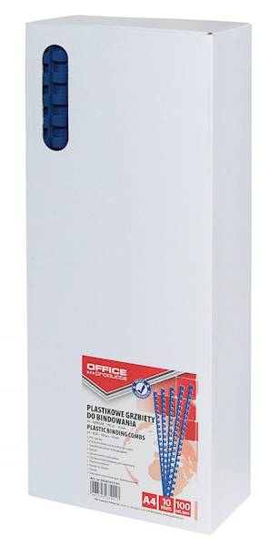 Grzbiety do bindowania A4 10mm niebieskie 100 szt.