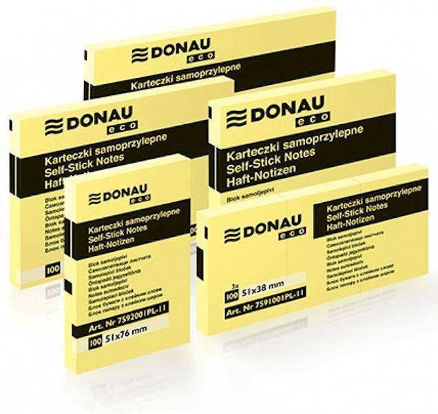 Bloczek samoprzylepny DONAU Eco, 101x76mm, 1x100 k