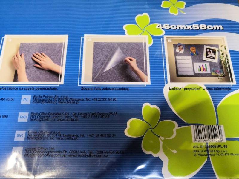 Tablica informacyjna DONAU, 58x46cm, samoprzylepna