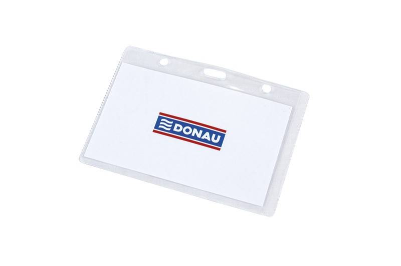 Identyfikator DONAU, otwór z boku, miękki, transpa