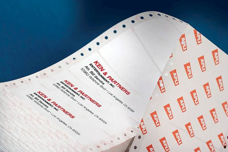 Etykiety do drukarek igłowych APLI, 88,9x36mm, 2-k