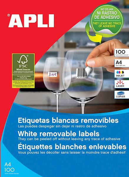 Etykiety usuwalne APLI, 64,6x33,8mm, prostokątne,