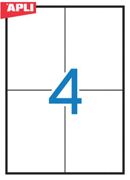 Etykiety poliestrowe APLI, 105x148mm, prostokątne,