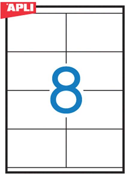 Etykiety uniwersalne APLI, 105x70mm, prostokątne,