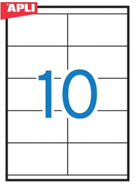 Etykiety uniwersalne APLI, 105x57mm, prostokątne,