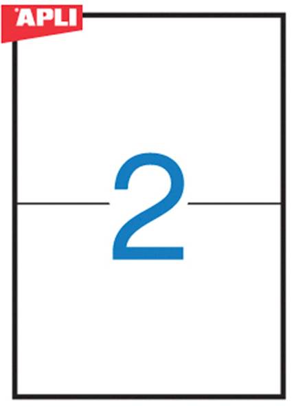 Etykiety uniwersalne APLI, 210x148mm, prostokątne,