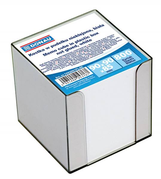 Kostka DONAU nieklejona, w pudełku, 95x95x95mm, ok