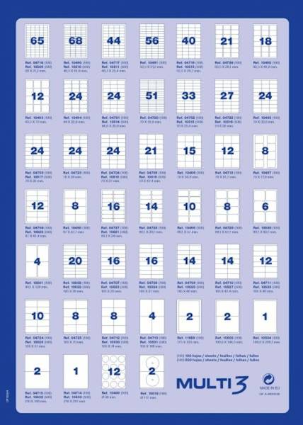 Etykiety uniwersalne MULTI 3,70x36mm, prostokątne,