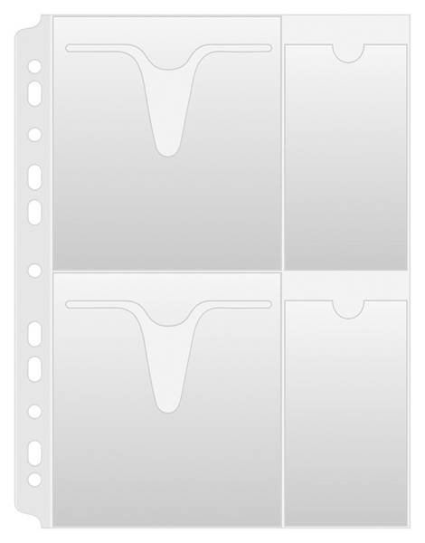 Koszulki na płyty CD/DVD DONAU, PP, A4, groszkowe,