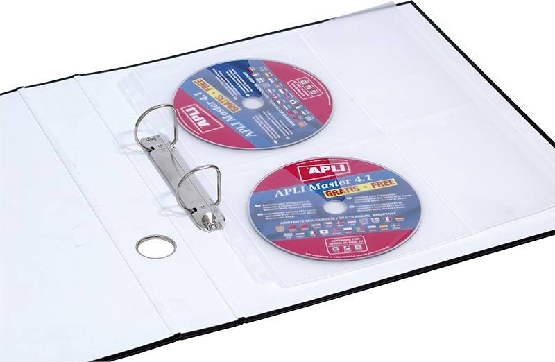 Koszulki na płyty CD/DVD DONAU, PP, A4, groszkowe,