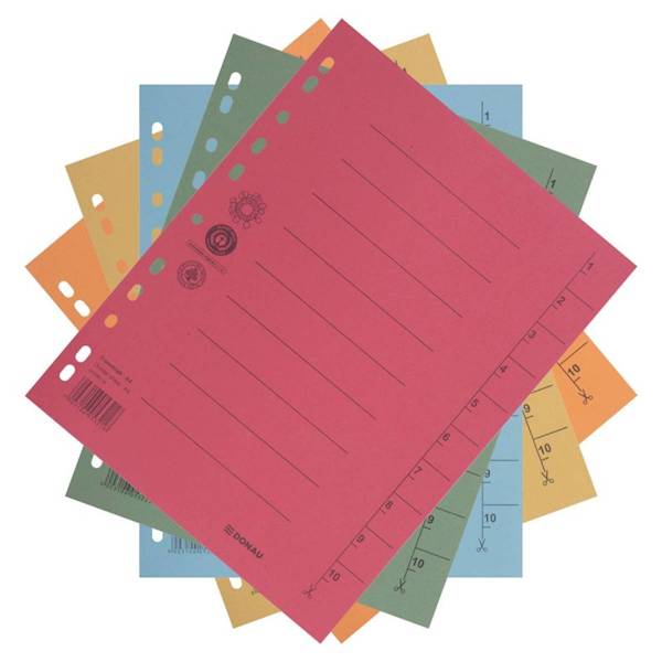 Przekładka DONAU, karton, A4, 235x300mm, 1-10, 1 k