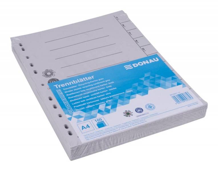 Przekładka DONAU, karton, A4, 235x300mm, 1-10, 1 k