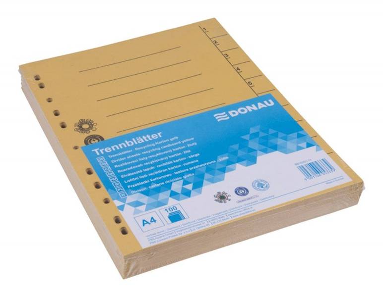 Przekładka DONAU, karton, A4, 235x300mm, 1-10, 1 k