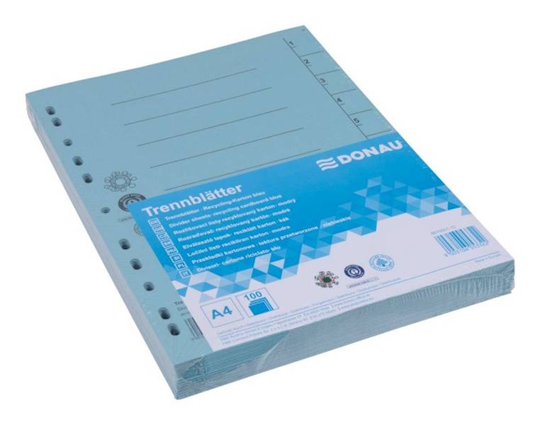 Przekładka DONAU, karton, A4, 235x300mm, 1-10, 1 k