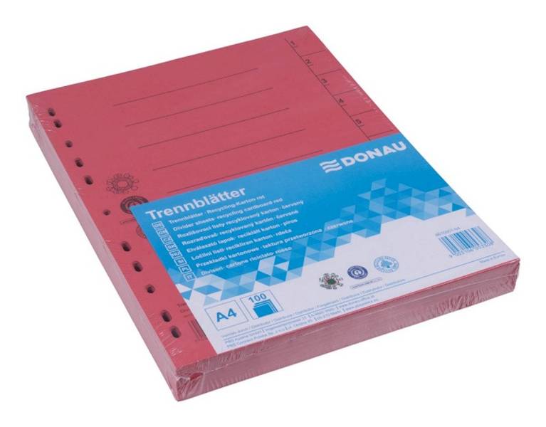 Przekładka DONAU, karton, A4, 235x300mm, 1-10, 1 k