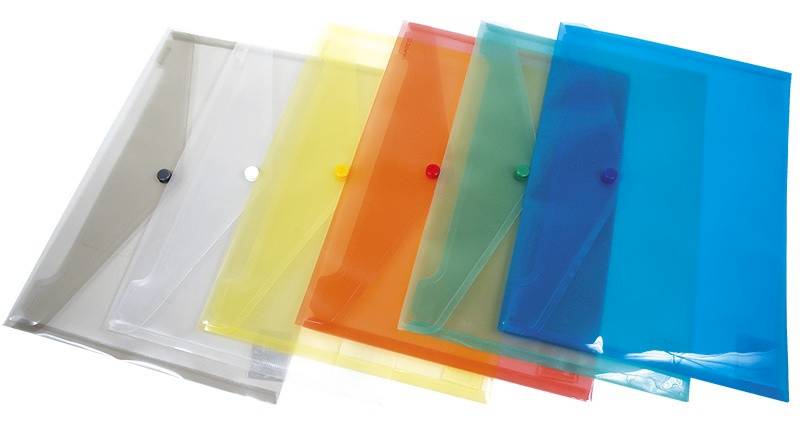 Teczka kopertowa DONAU zatrzask, PP, C5, 180mikr.,