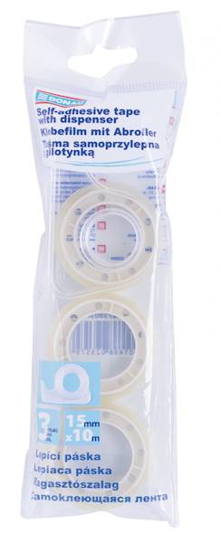 Taśma biurowa DONAU, 15mm, 10m, 3szt.