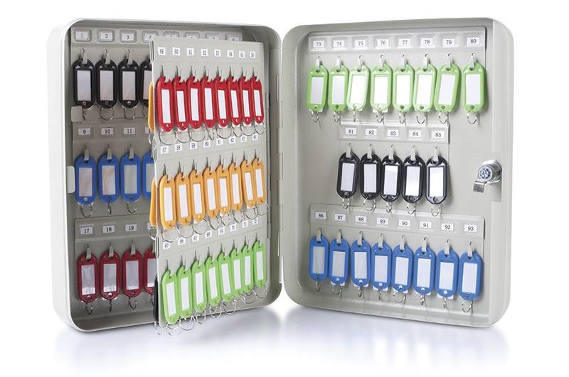 Szafka na klucze DONAU, na 93 klucze, 300x240x80mm