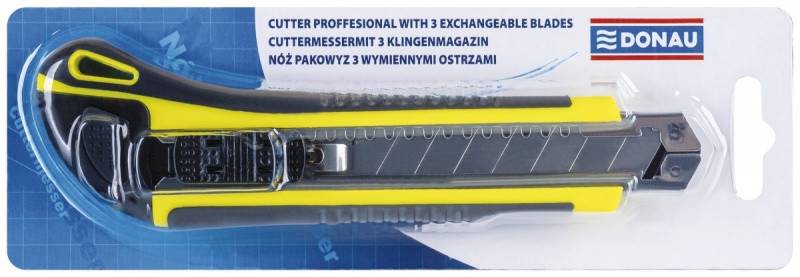 Nóż pakowy DONAU Professional, gumowa rękojeść, z