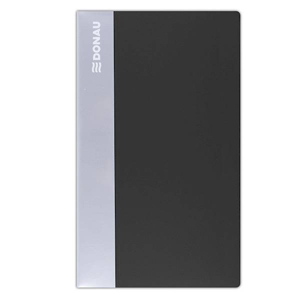 Wizytownik DONAU, PP, na 480 wizytówek, czarny