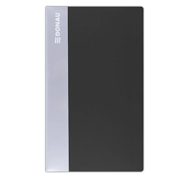 Wizytownik DONAU, PP, na 120 wizytówek, czarny