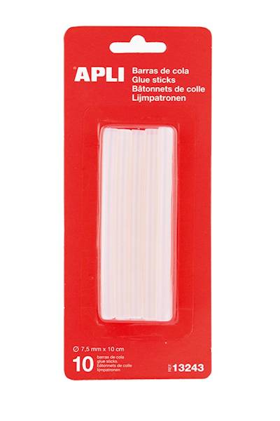 Klej termotopliwy APLI, 7,5mm, 10szt., transparent