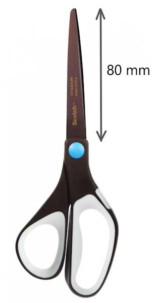 Nożyczki biurowe SCOTCH® (1468TNS-MIX), tytanowe,