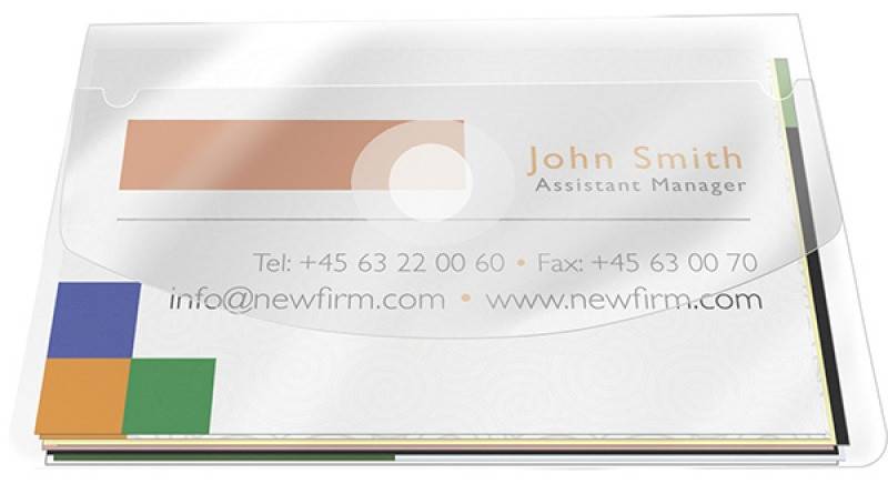 Kieszeń samoprzylepna Q-CONNECT, na wizytówki, z k