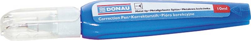 Korektor w piórze DONAU, z metalową końcówką, 10ml