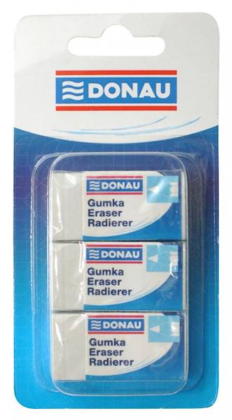 Gumka uniwersalna DONAU, 41x21x11mm, blister - 3sz