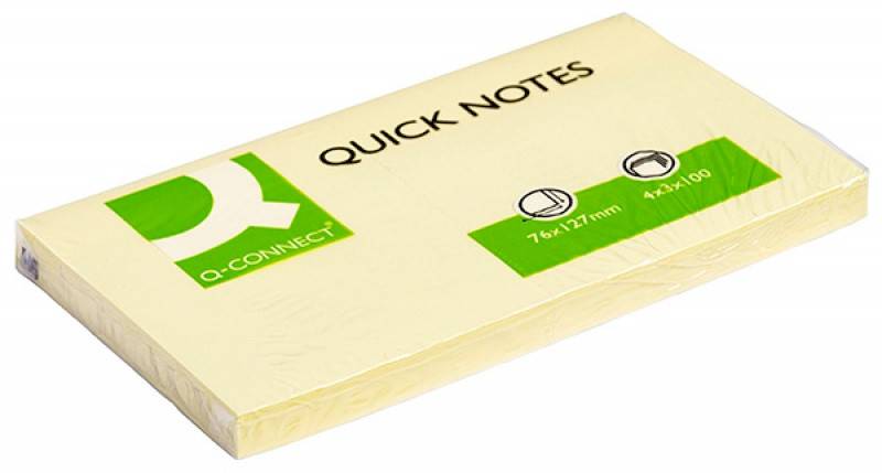 Bloczek samoprzylepny Q-CONNECT, 127x76mm, 1x100 k