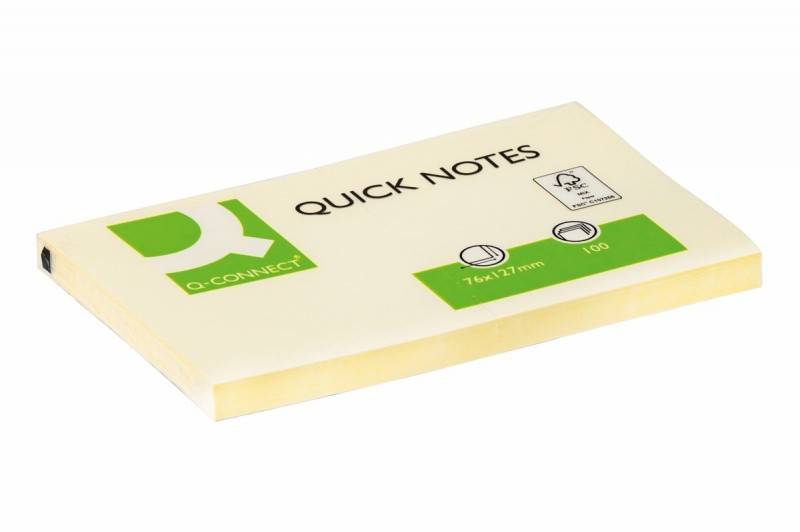 Bloczek samoprzylepny Q-CONNECT, 127x76mm, 1x100 k