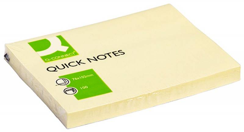 Bloczek samoprzylepny Q-CONNECT, 102x76mm, 1x100 k