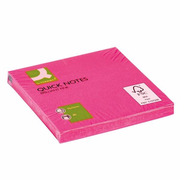 Bloczek samoprzylepny Q-CONNECT Brilliant, 76x76mm