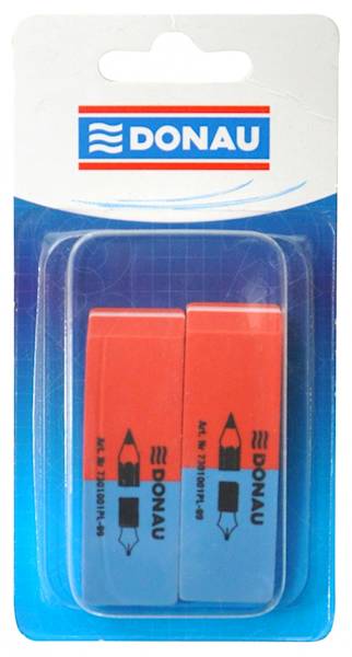 Gumka wielofunkcyjna DONAU, 57x19x8mm, blister - 2