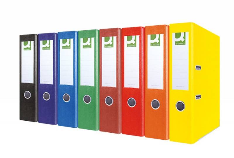 Segregator Q-CONNECT Hero z szyną, PP, A4/75mm, żó