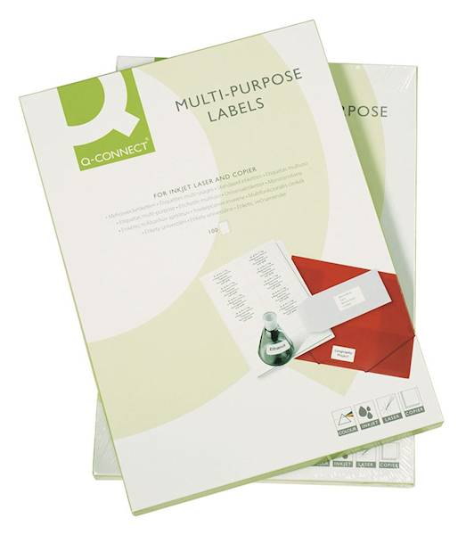 Etykiety uniwersalne Q-CONNECT, 70x25,4mm, prostok
