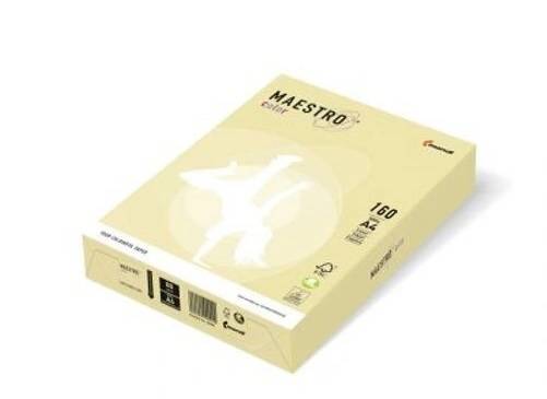 PAPIER KSERO KOLOR A4 160G KREMOWY MAESTRO BE66