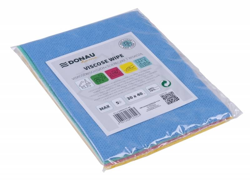 C ŚCIERKA DONAU Z WISKOZĄ 70% 30X40CM 5 S MIX KOL