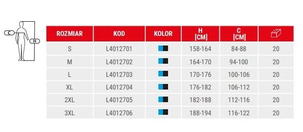 BLUZA Z KAPTUREM ROZPINANA LAHTI PRO L40127 NIEBIESKO-CZARNA L